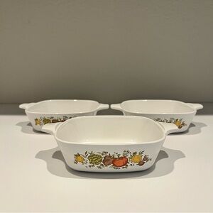 Vintage Spice of Life Mini Casserole Dishes